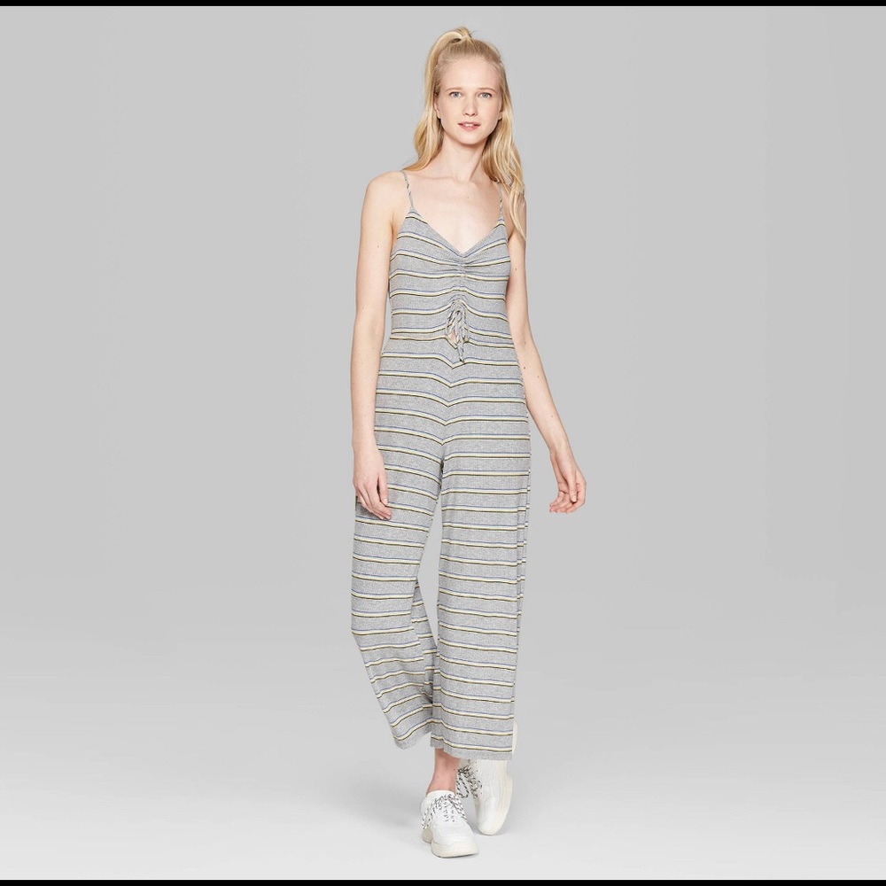 Grey & Stripe Jumpsuit